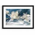 Serene Blue and White Floral Canvas - Abstract Botanical Wall Art