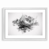 Monochrome Floral Art - Black and White Abstract Flower Canvas