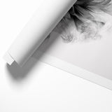 Monochrome Floral Art - Black and White Abstract Flower Canvas