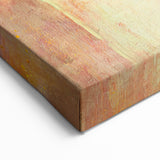 Vivid Pink and Beige Floral Canvas - Abstract Blossom Wall Art