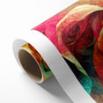 Vibrant Rainbow Rose Canvas - Colorful Abstract Floral Wall Art
