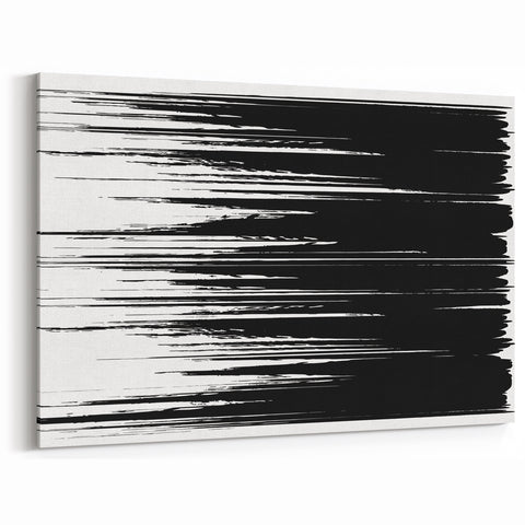 Minimalist Black and White Abstract Art Canvas - Contemporary Wall Decor