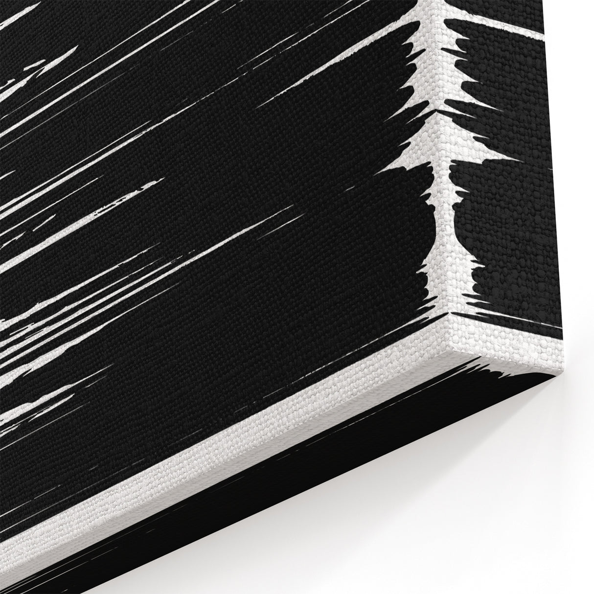 Minimalist Black and White Abstract Art Canvas - Contemporary Wall Decor