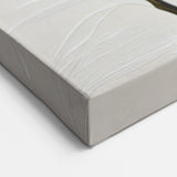 Elegant White and Gold Floral Canvas - Modern Abstract Flower Art