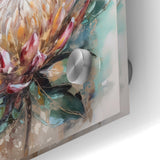 Vibrant Protea Bloom Canvas - Colorful Abstract Floral Wall Art