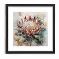 Vibrant Protea Bloom Canvas - Colorful Abstract Floral Wall Art