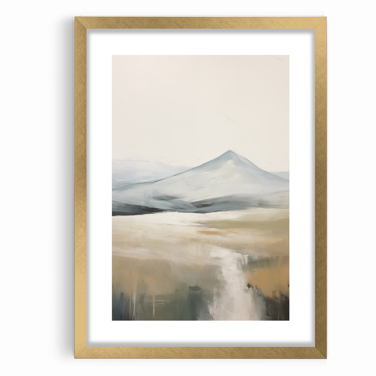 Abstract Landscape Art | Serene Mountain Scene on Canvas