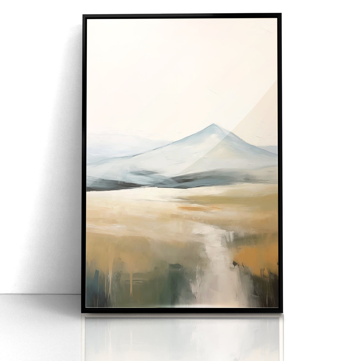 Abstract Landscape Art | Serene Mountain Scene on Canvas