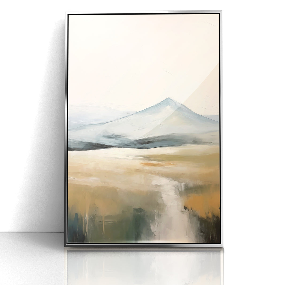 Abstract Landscape Art | Serene Mountain Scene on Canvas