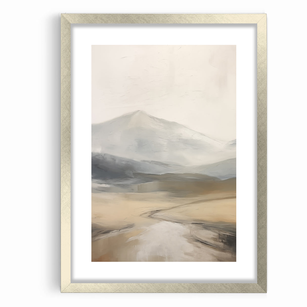 Modern Landscape Abstract | Misty Mountain Canvas Art
