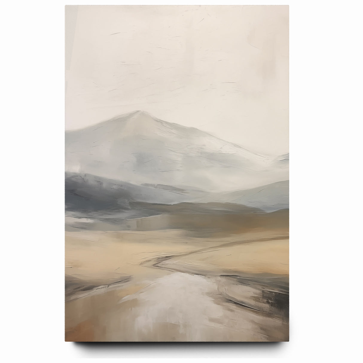 Modern Landscape Abstract | Misty Mountain Canvas Art