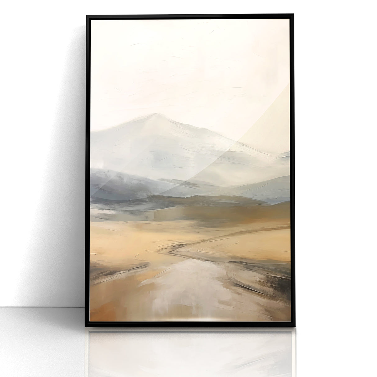 Modern Landscape Abstract | Misty Mountain Canvas Art