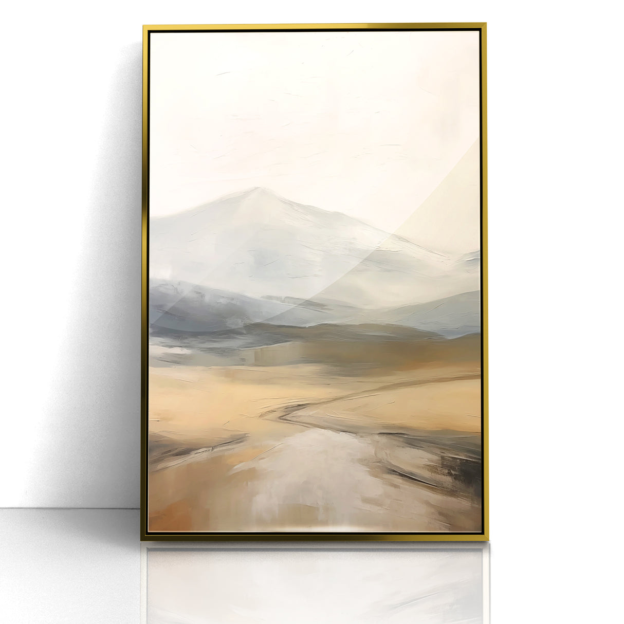 Modern Landscape Abstract | Misty Mountain Canvas Art
