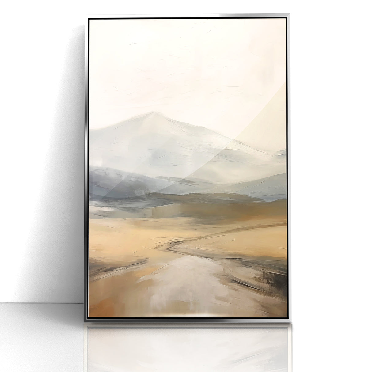 Modern Landscape Abstract | Misty Mountain Canvas Art
