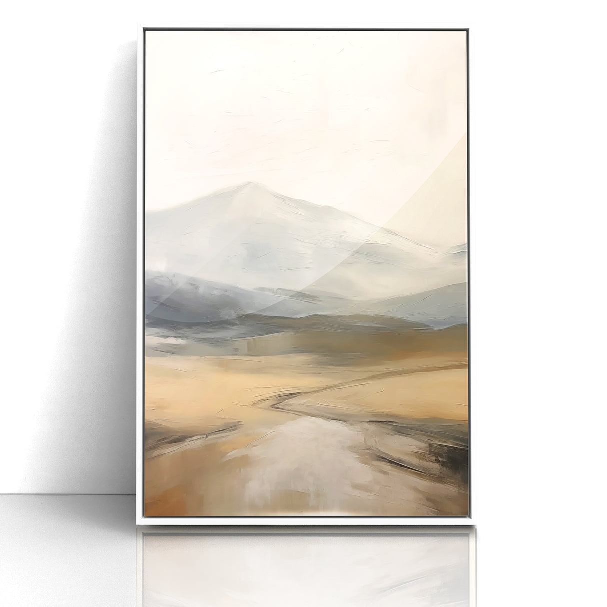Modern Landscape Abstract | Misty Mountain Canvas Art
