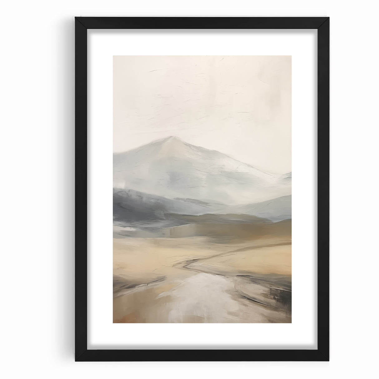 Modern Landscape Abstract | Misty Mountain Canvas Art