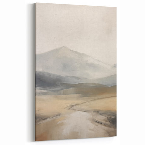 Modern Landscape Abstract | Misty Mountain Canvas Art
