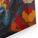 Vibrant Abstract Expressionist Dog Portrait Canvas Wall Art