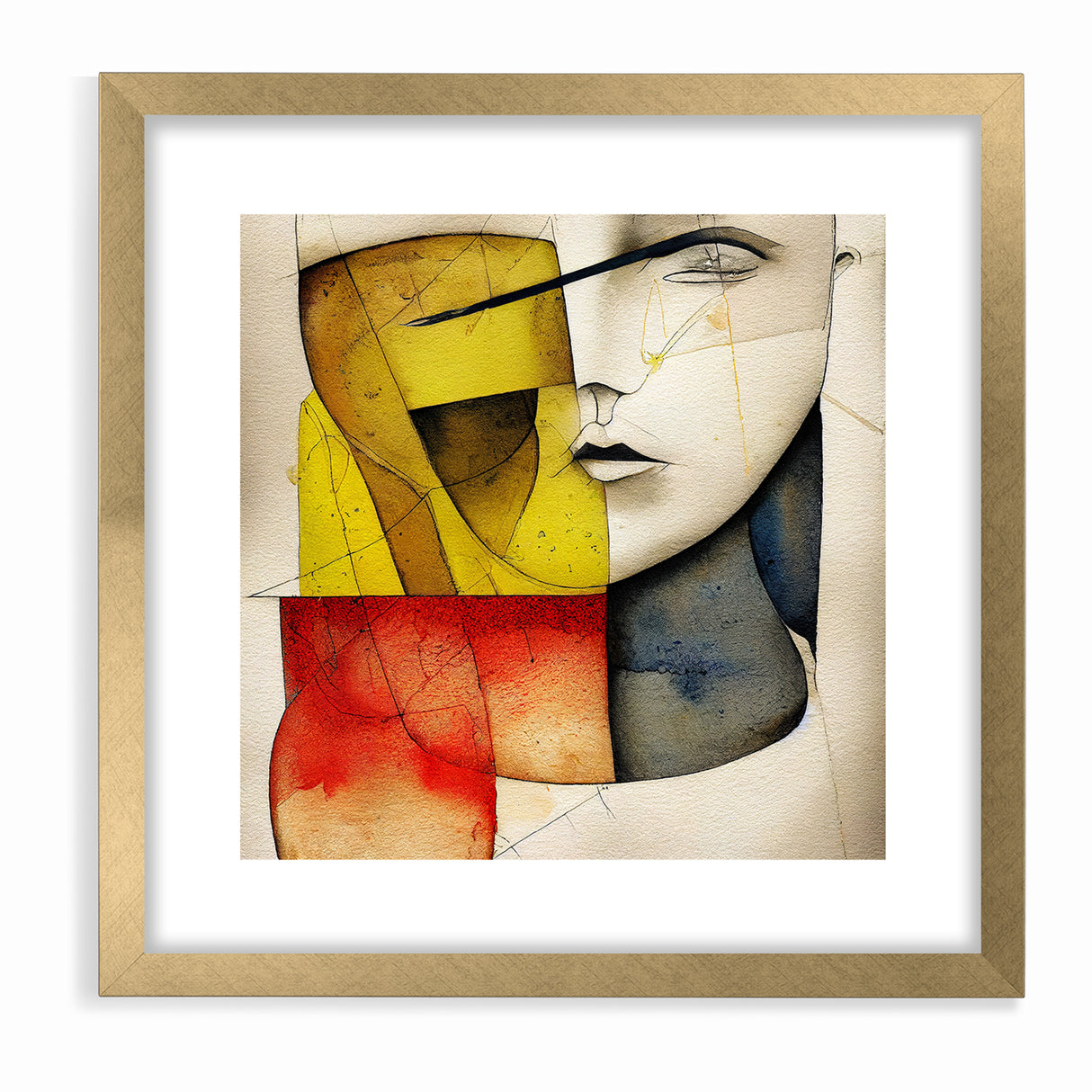 Abstract Portrait Expressionist Canvas Wall Art