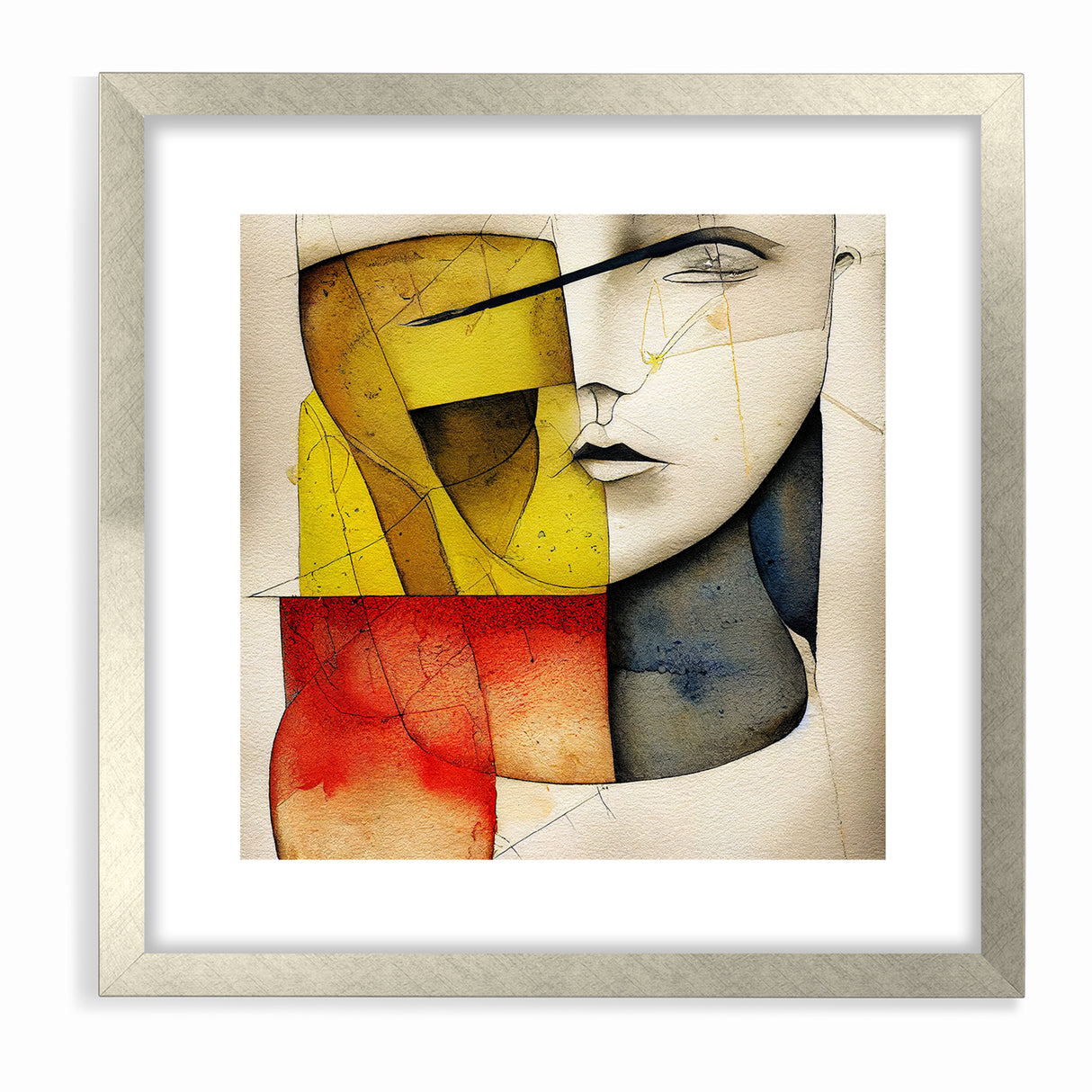 Abstract Portrait Expressionist Canvas Wall Art