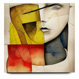 Abstract Portrait Expressionist Canvas Wall Art