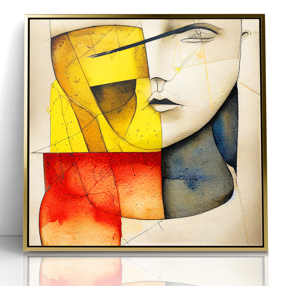 Abstract Portrait Expressionist Canvas Wall Art