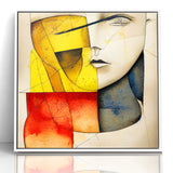 Abstract Portrait Expressionist Canvas Wall Art