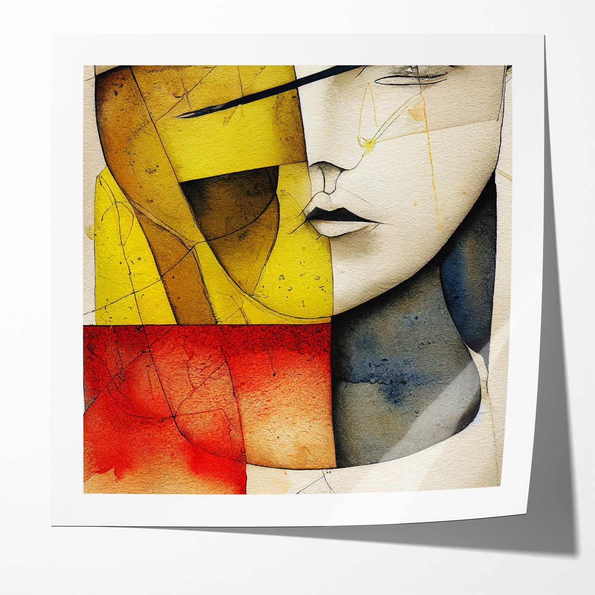 Abstract Portrait Expressionist Canvas Wall Art