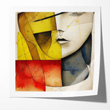 Abstract Portrait Expressionist Canvas Wall Art