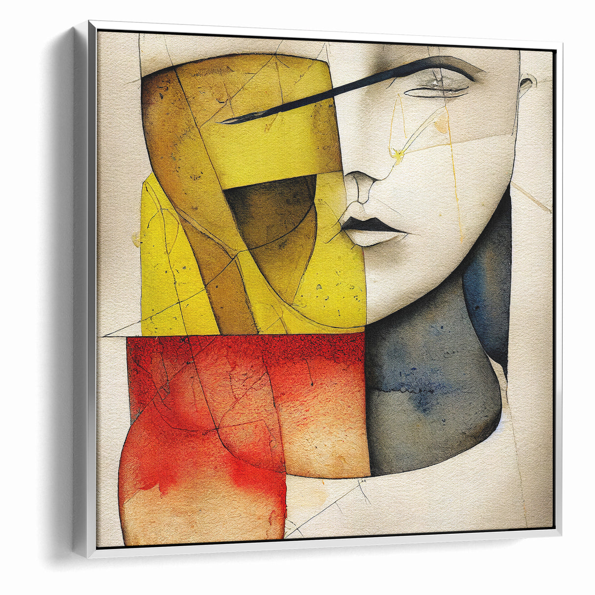 Abstract Portrait Expressionist Canvas Wall Art