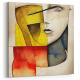 Abstract Portrait Expressionist Canvas Wall Art
