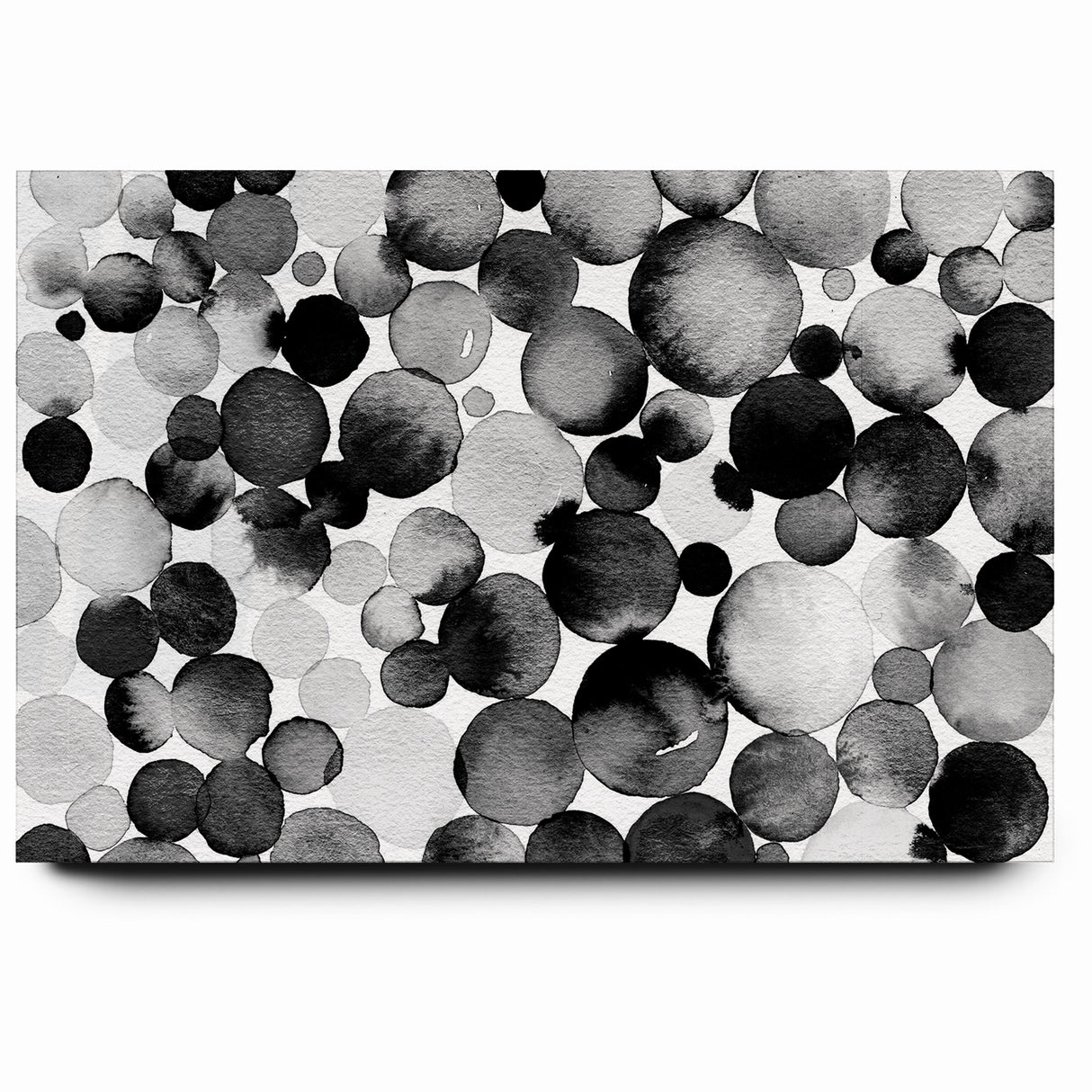 Artistic Black and White Abstract Canvas - Unique Monochrome Wall Art