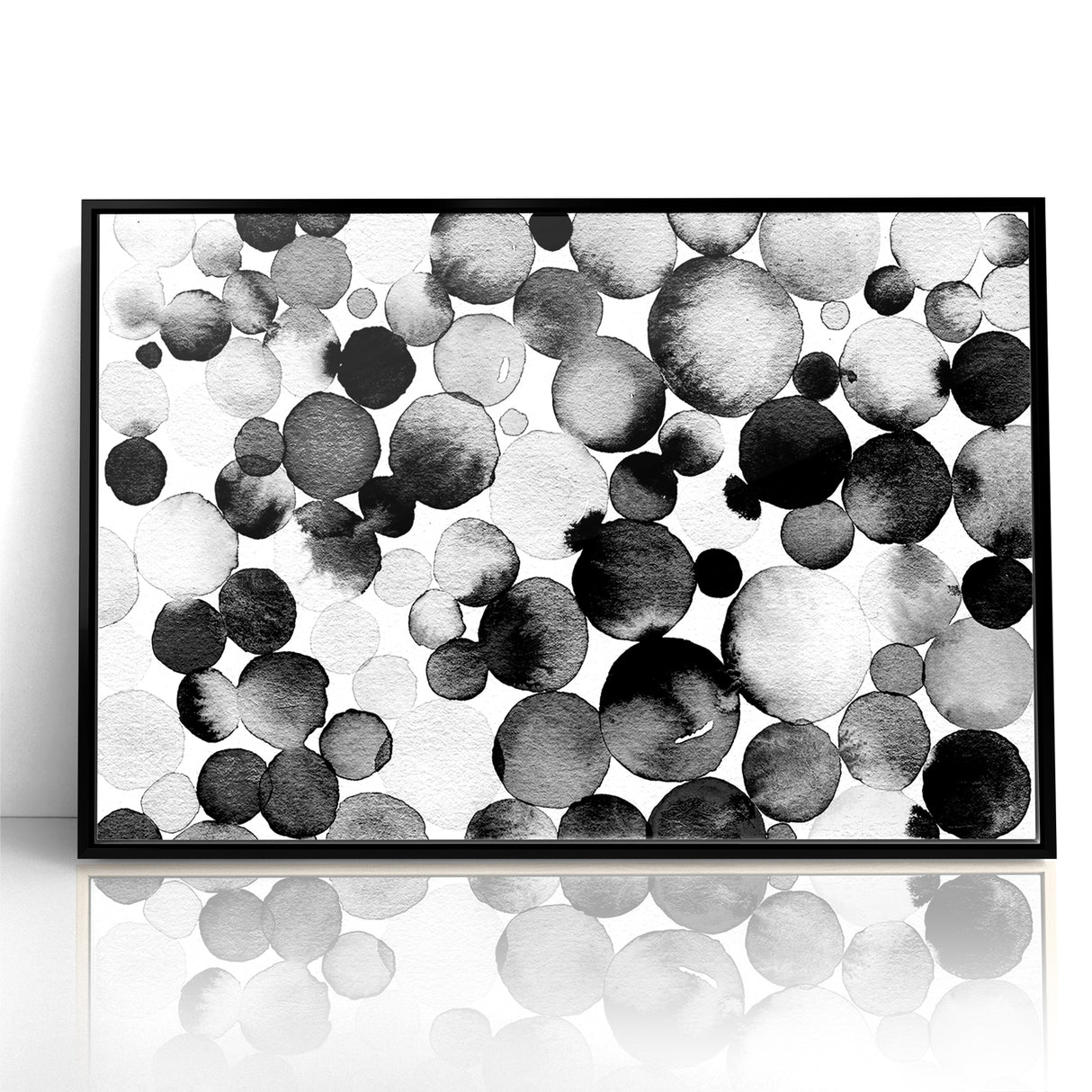 Artistic Black and White Abstract Canvas - Unique Monochrome Wall Art