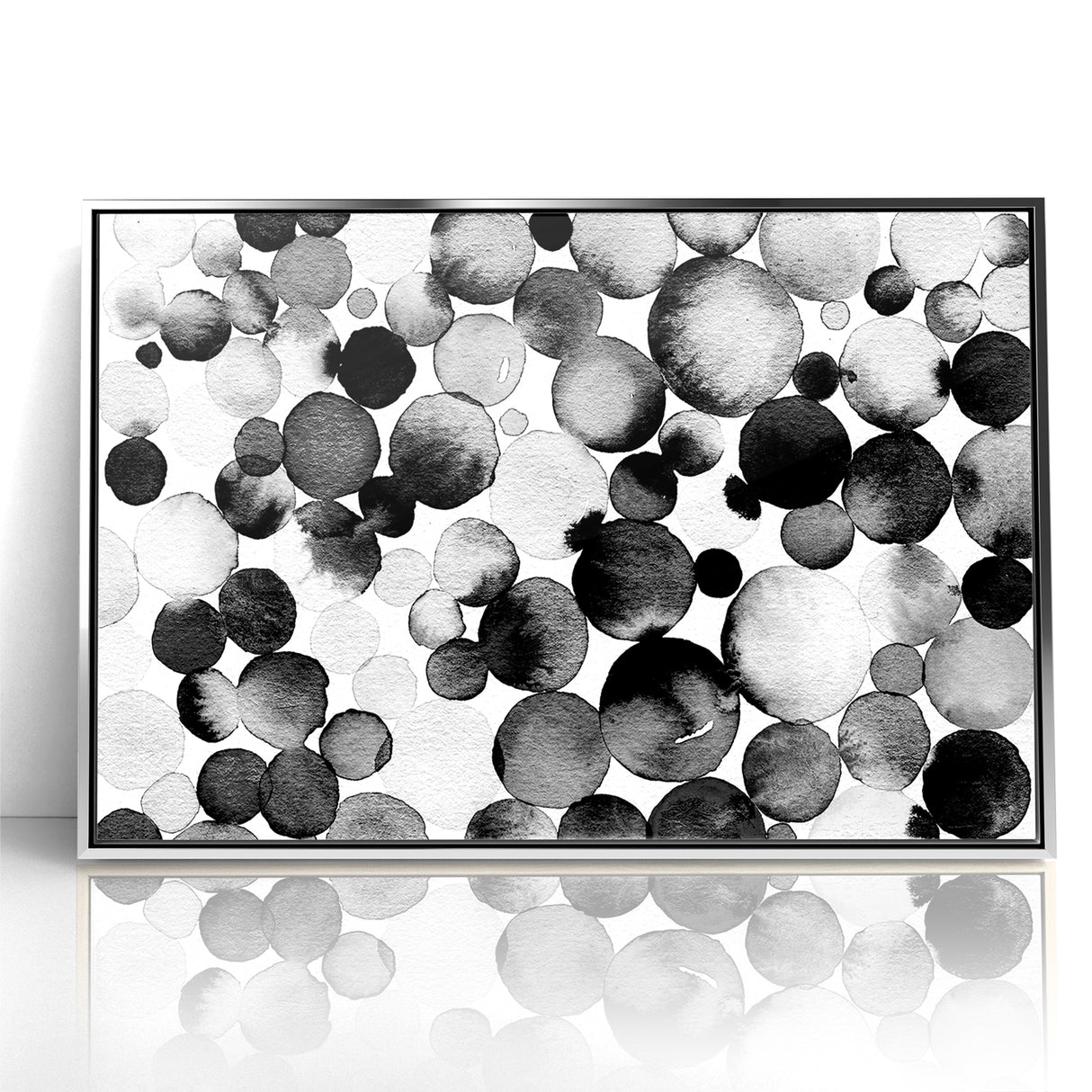 Artistic Black and White Abstract Canvas - Unique Monochrome Wall Art