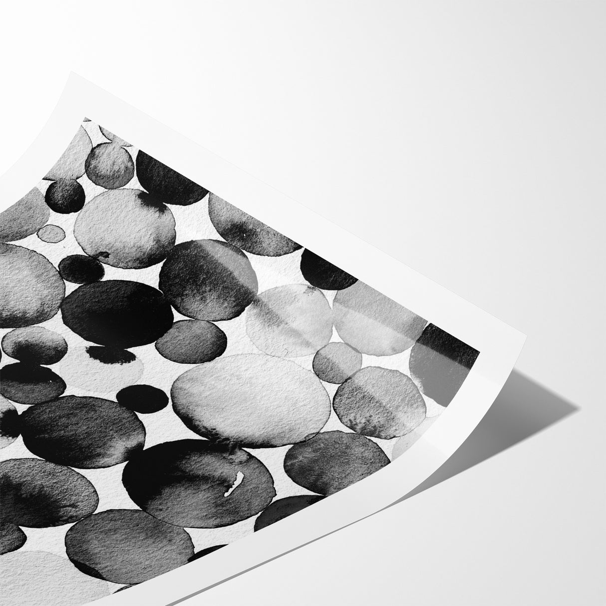 Artistic Black and White Abstract Canvas - Unique Monochrome Wall Art