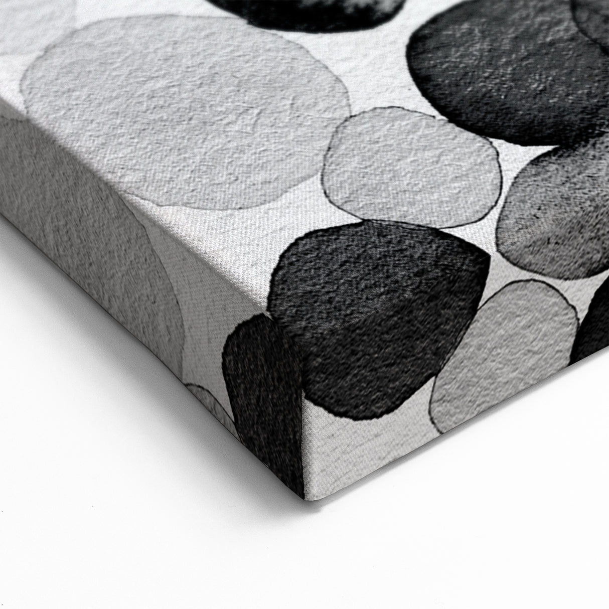 Artistic Black and White Abstract Canvas - Unique Monochrome Wall Art