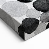 Artistic Black and White Abstract Canvas - Unique Monochrome Wall Art