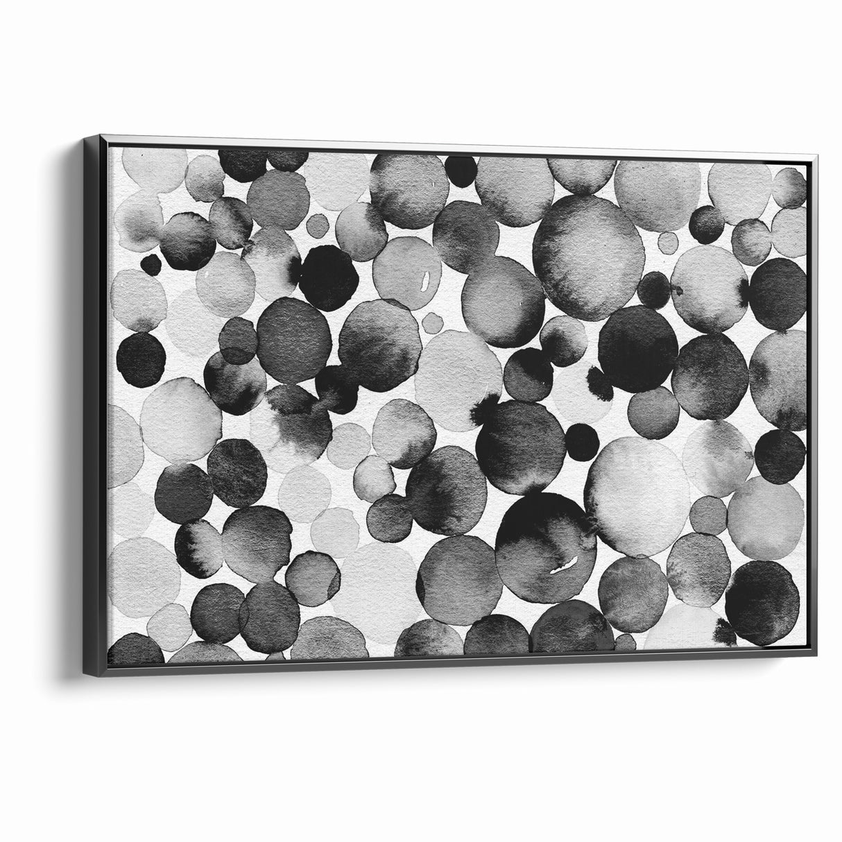 Artistic Black and White Abstract Canvas - Unique Monochrome Wall Art