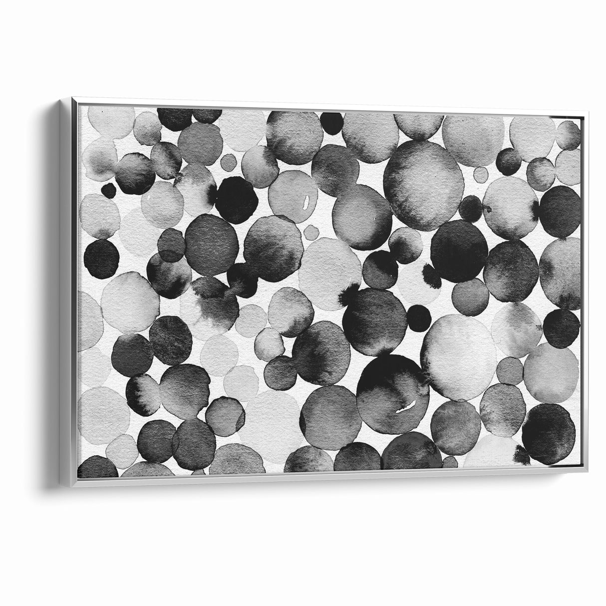 Artistic Black and White Abstract Canvas - Unique Monochrome Wall Art