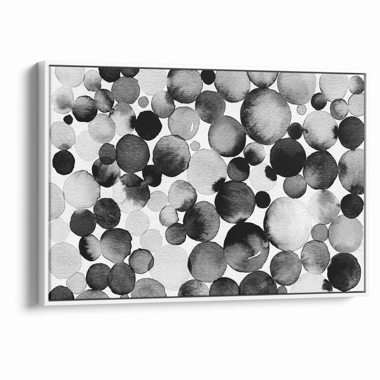 Artistic Black and White Abstract Canvas - Unique Monochrome Wall Art