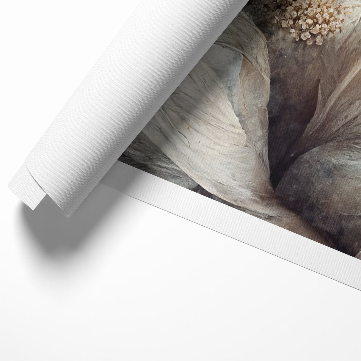 Elegant White Blossoms Abstract Floral Canvas | Modern Wall Art