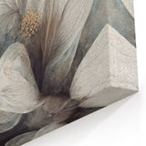 Elegant White Blossoms Abstract Floral Canvas | Modern Wall Art