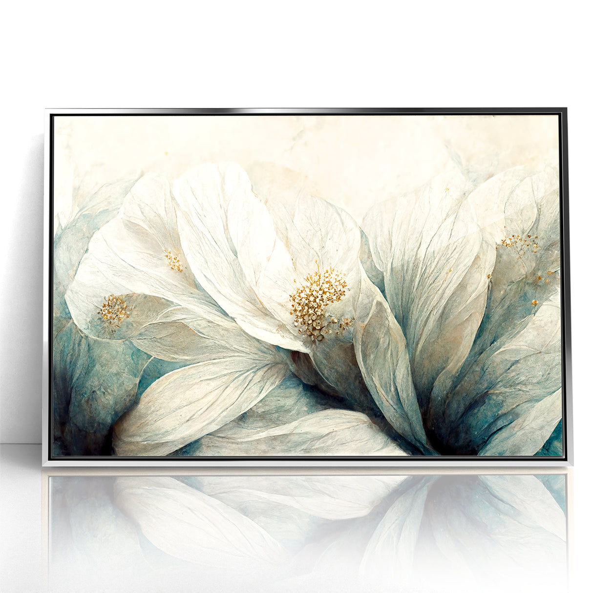 Delicate Petals Abstract Floral Canvas | Contemporary Wall Art