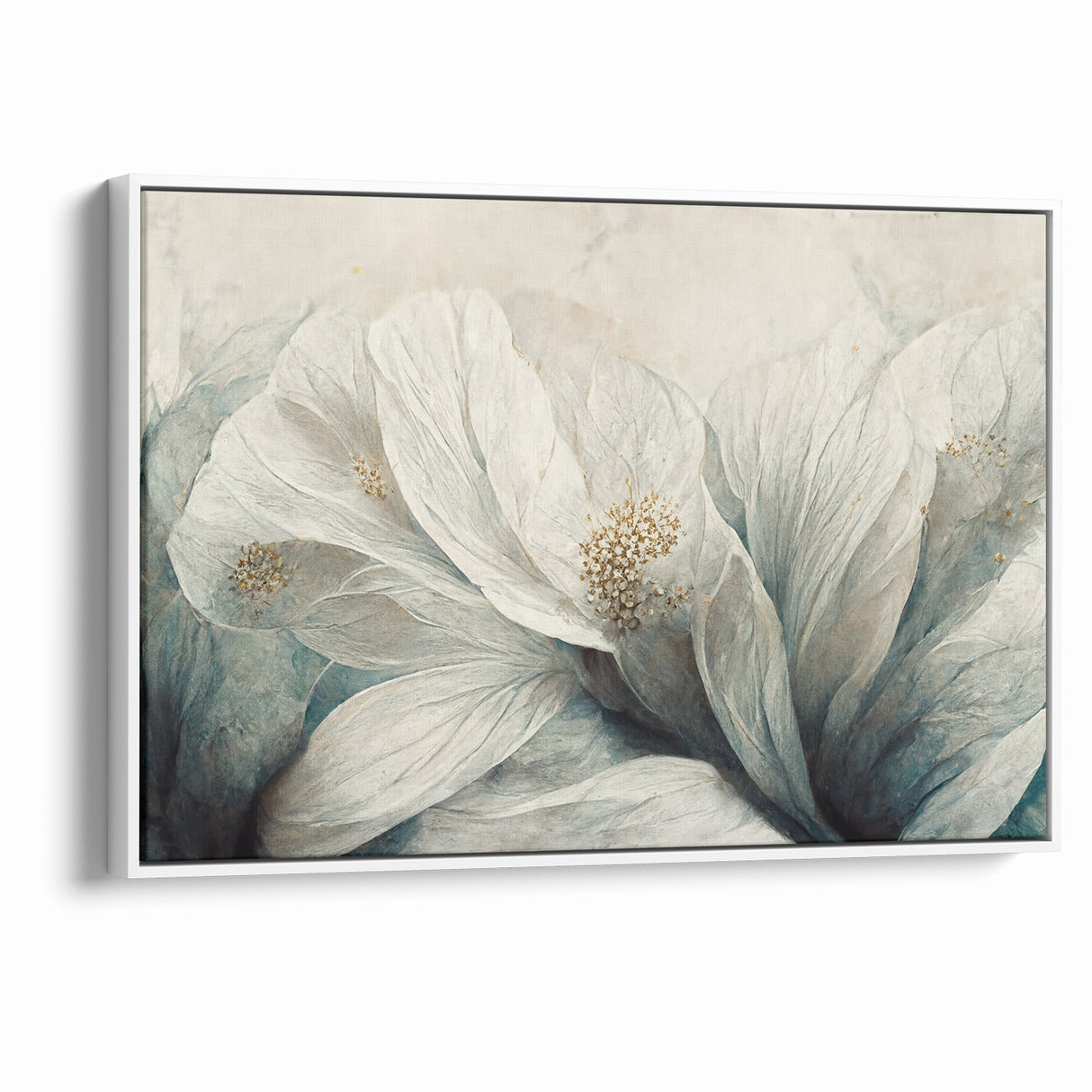 Delicate Petals Abstract Floral Canvas | Contemporary Wall Art