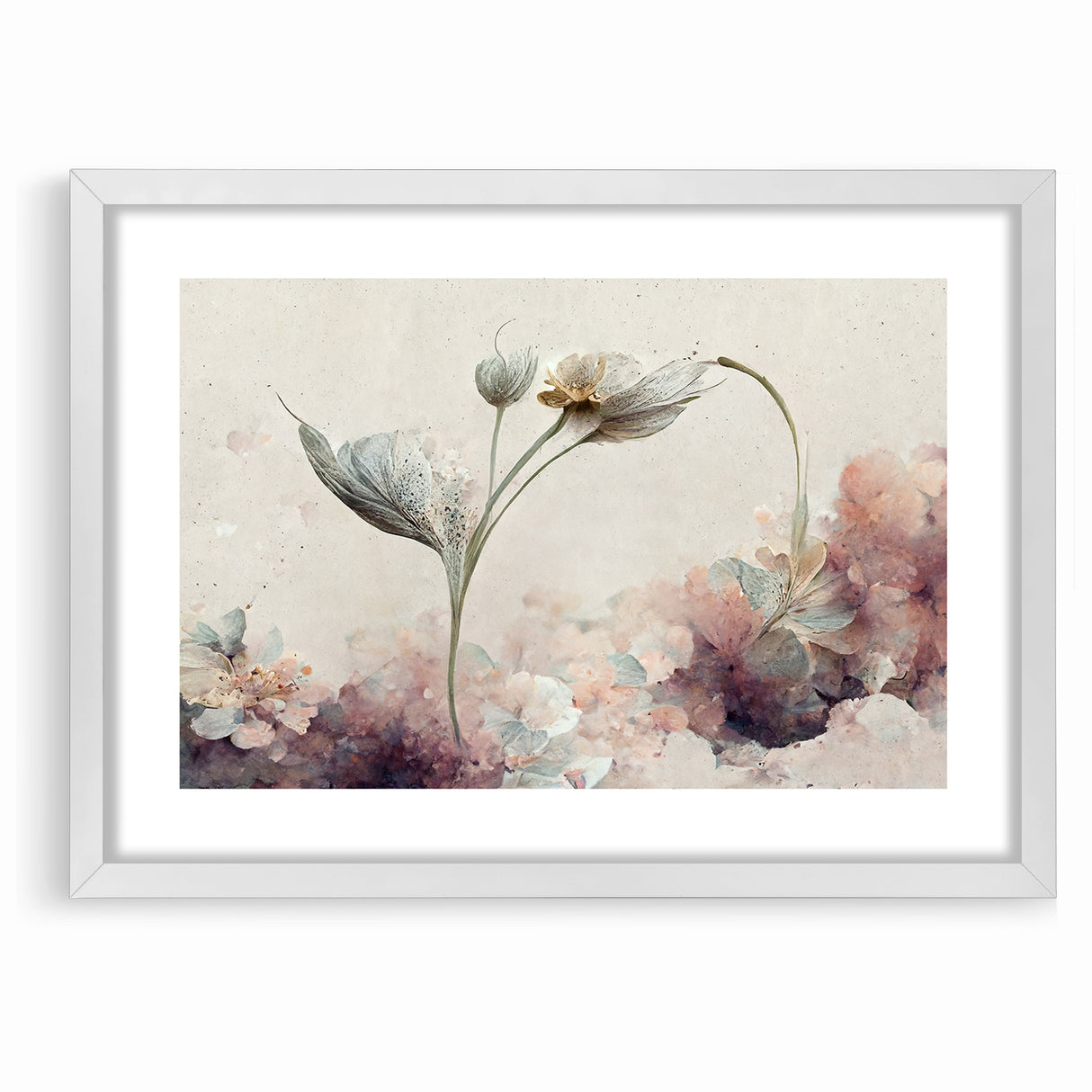 Subtle Elegance Floral Abstract Canvas | Contemporary Wall Art