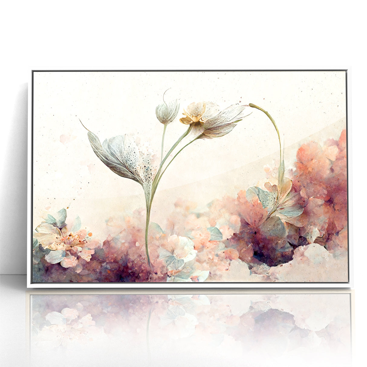 Subtle Elegance Floral Abstract Canvas | Contemporary Wall Art
