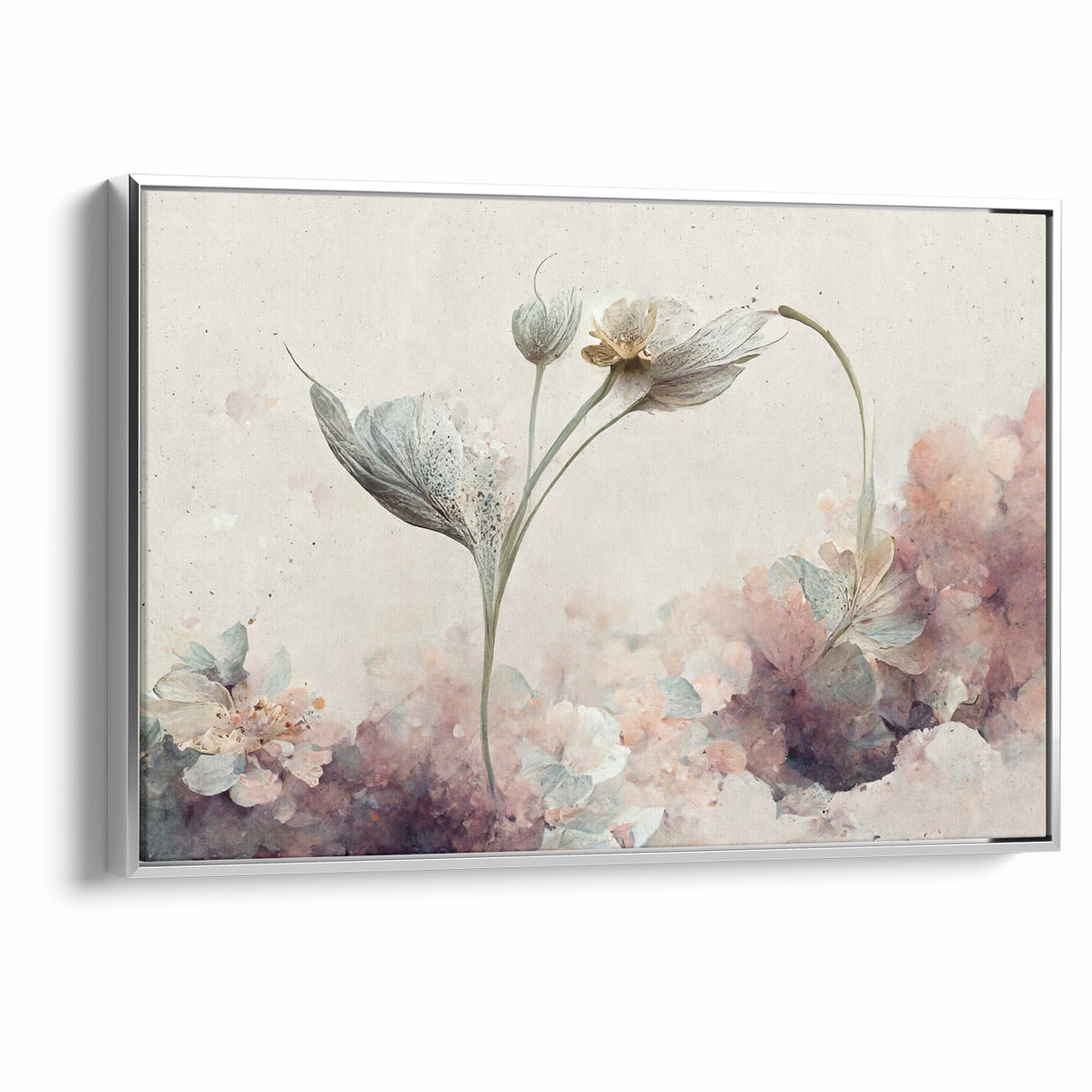Subtle Elegance Floral Abstract Canvas | Contemporary Wall Art