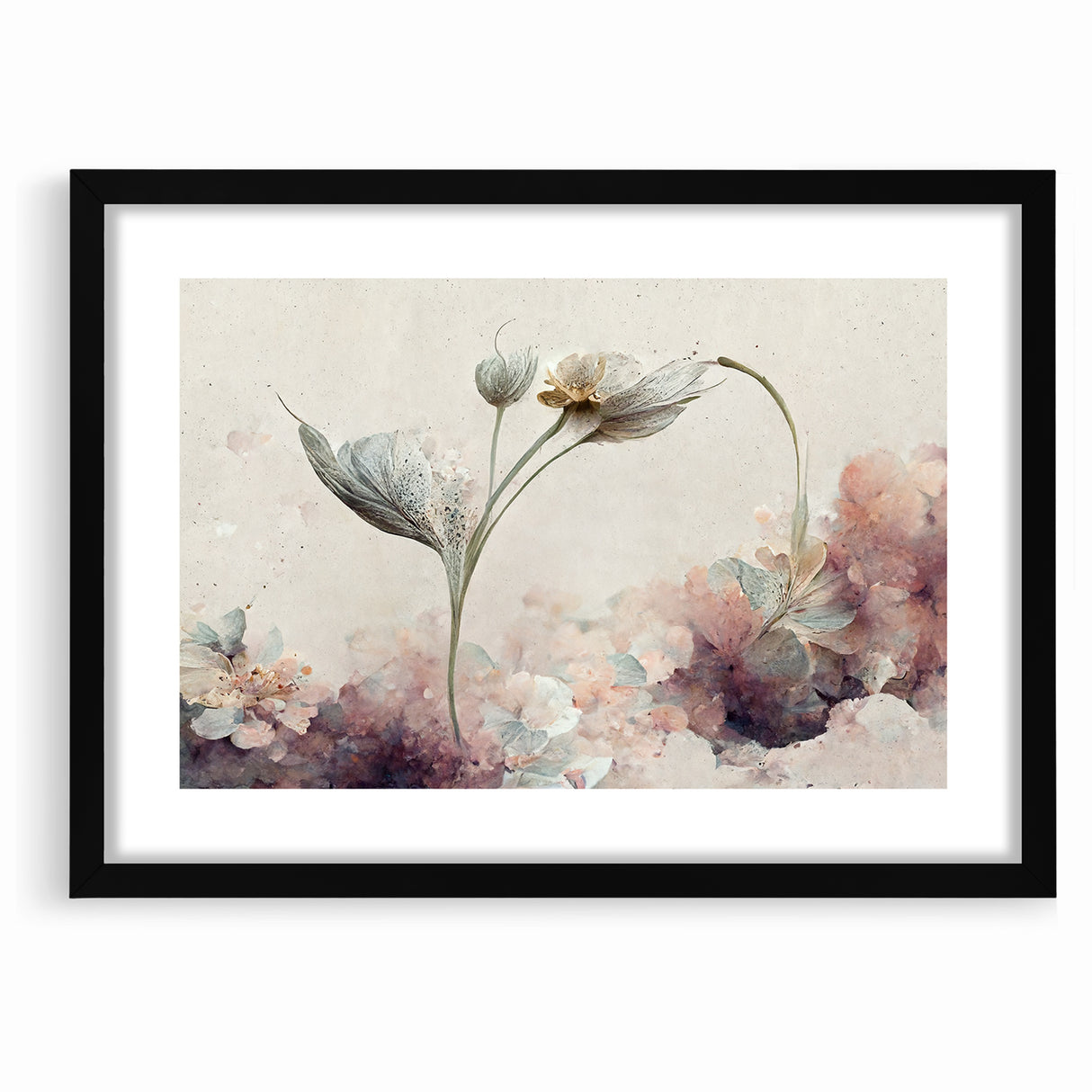 Subtle Elegance Floral Abstract Canvas | Contemporary Wall Art
