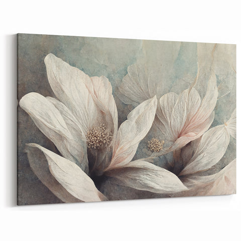 Soft Petals Abstract Floral Canvas | Artistic Wall Decor