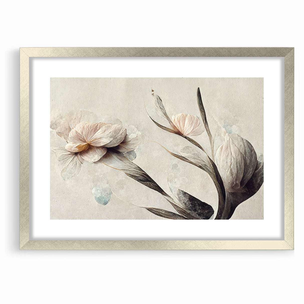 Graceful Bloom Abstract Floral Canvas | Modern Art Decor